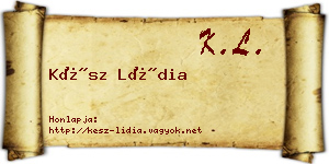 Kész Lídia névjegykártya